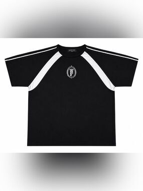 White Fox Boutique Black White Contrast Oversized T-Shirt Tee S/M Logo